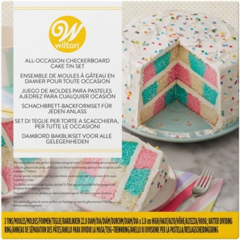 Checkerboard Cake Pan Set - Round
